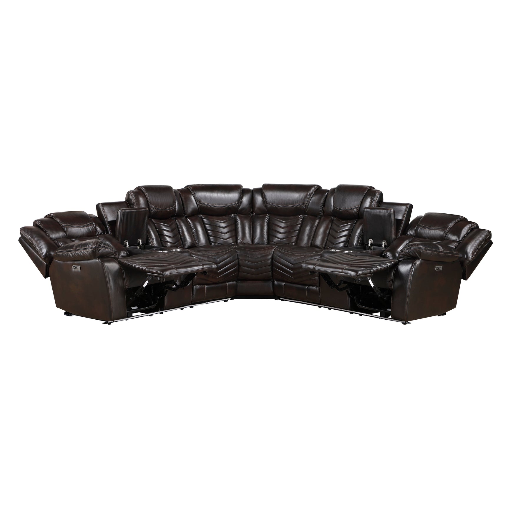 Ramone Brown 3-Piece Power Reclining Sectional - Ornate Home