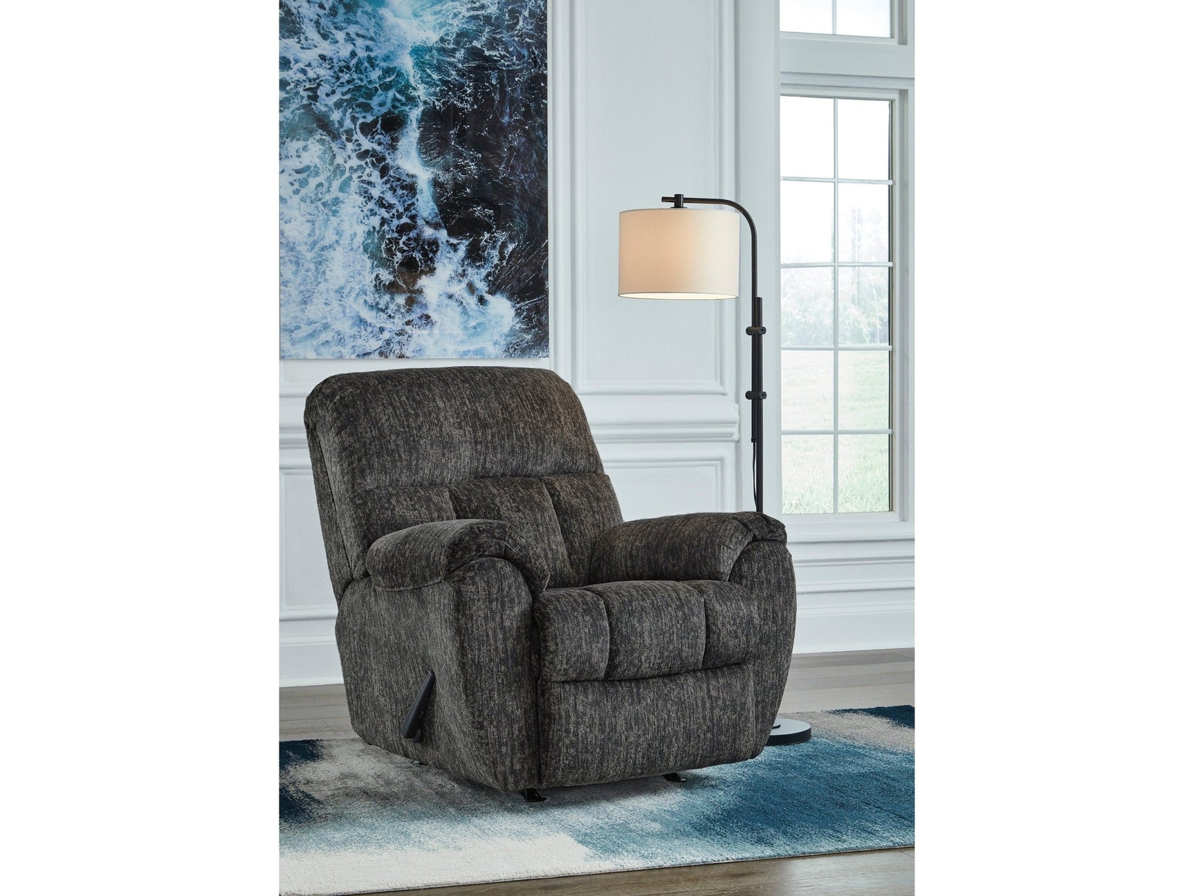 Rampant Gunmetal-Manual Recliner - Ornate Home