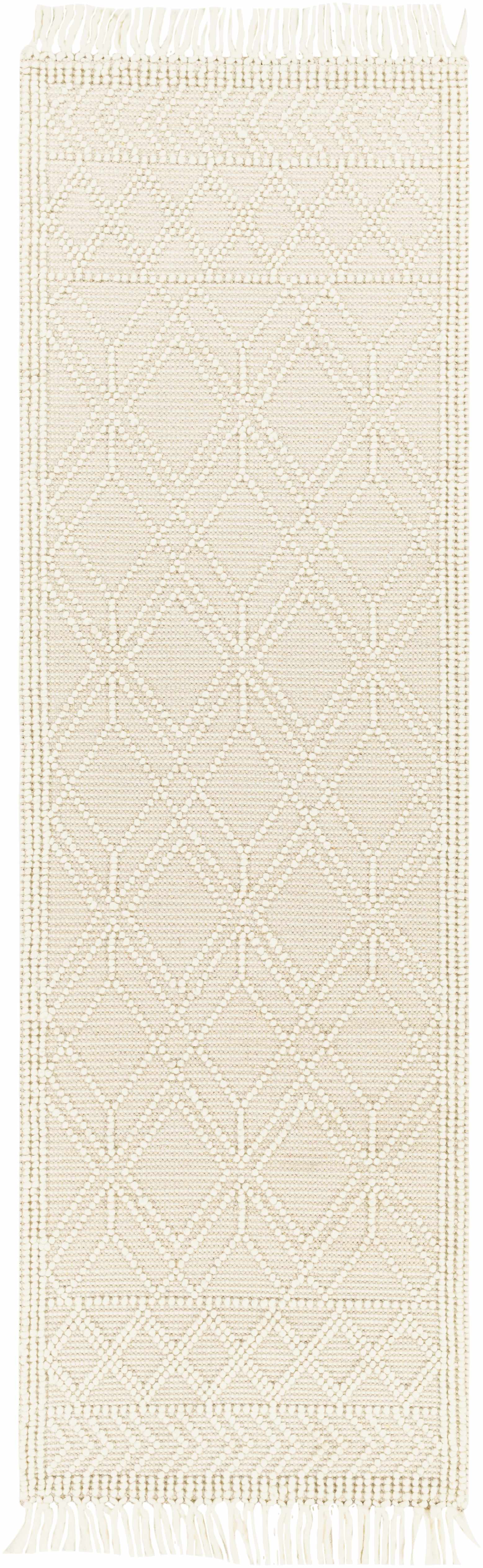Ramsbury Beige Trellis Wool Rug - Ornate Home