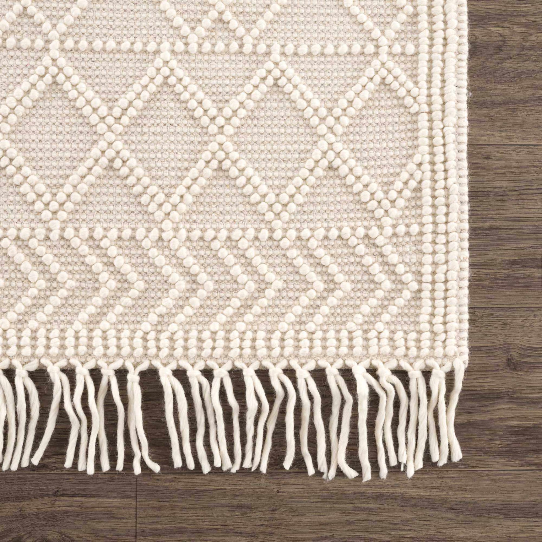 Ramsbury Beige Trellis Wool Rug - Ornate Home