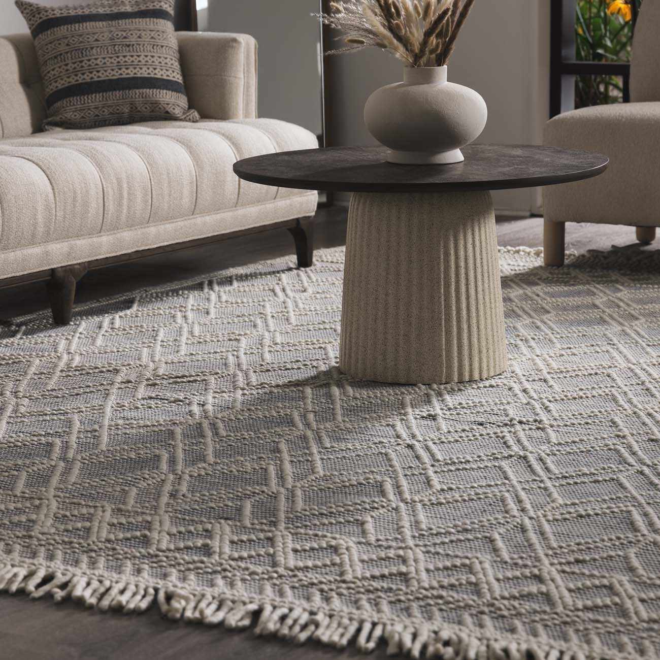 Ramsbury Denim Blue Wool Rug - Ornate Home