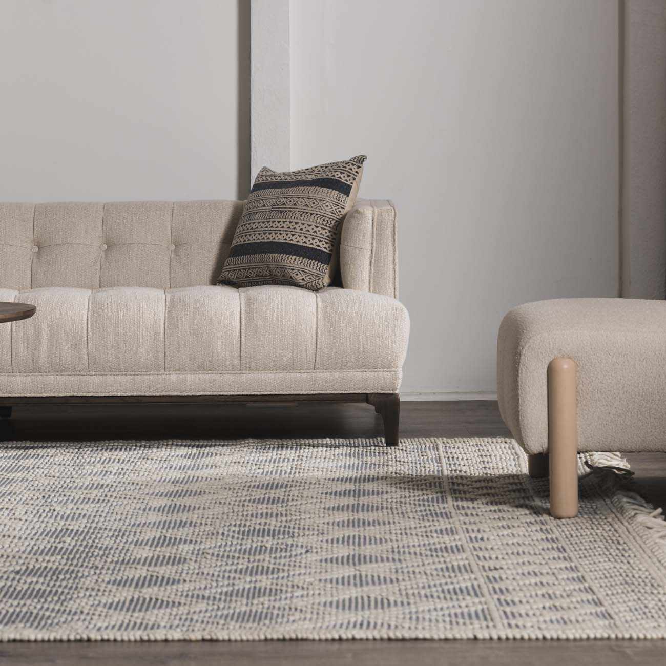 Ramsbury Denim Blue Wool Rug - Ornate Home