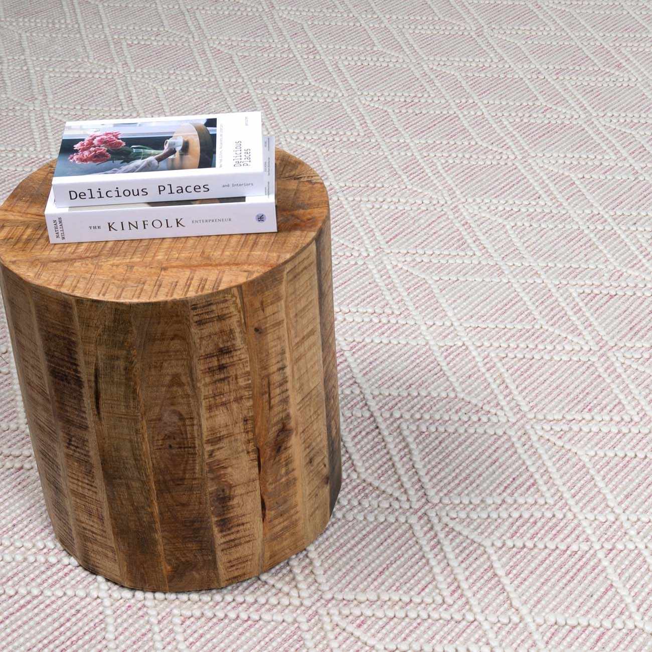 Ramsbury Soft Pink Wool Rug - Clearance - Ornate Home