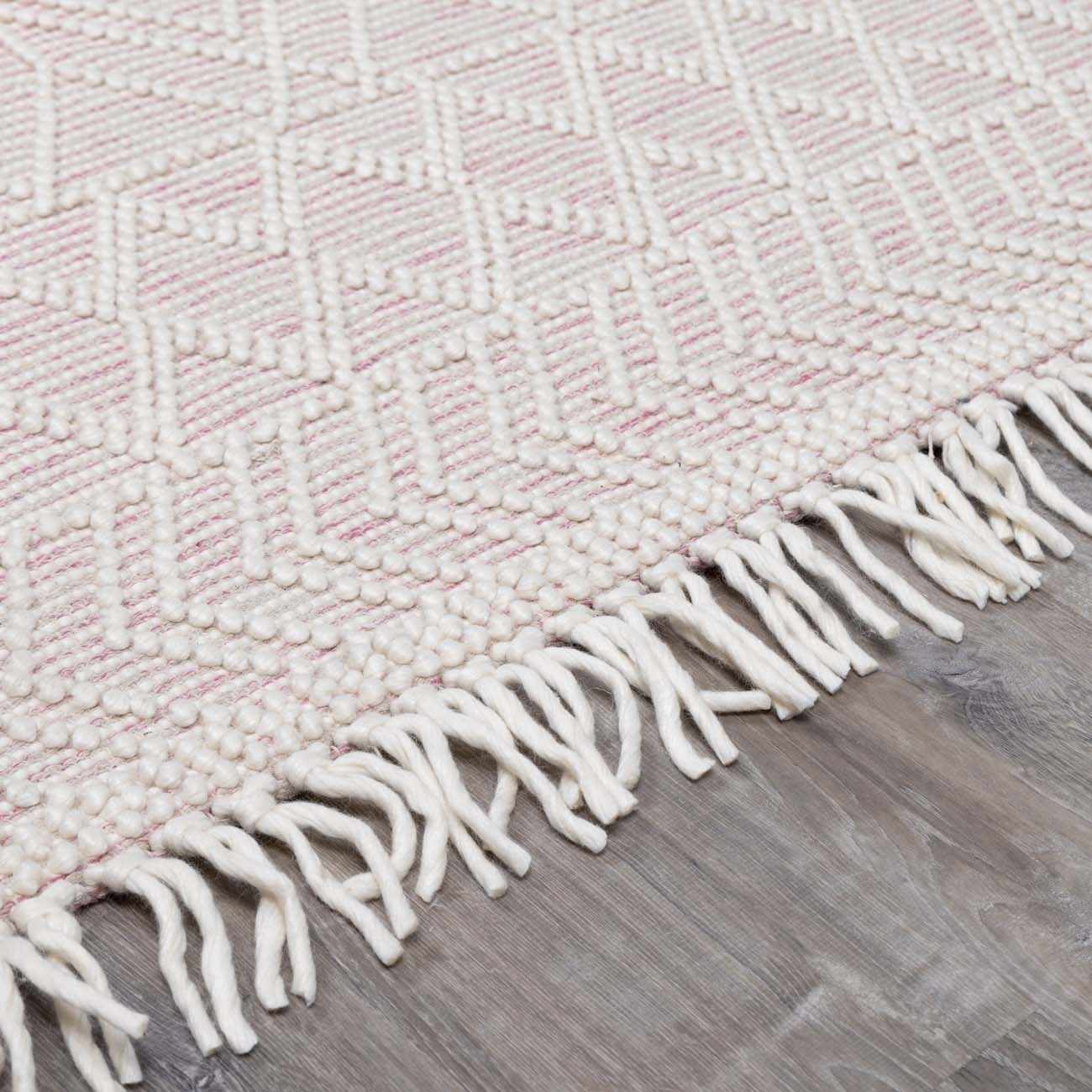 Ramsbury Soft Pink Wool Rug - Clearance - Ornate Home