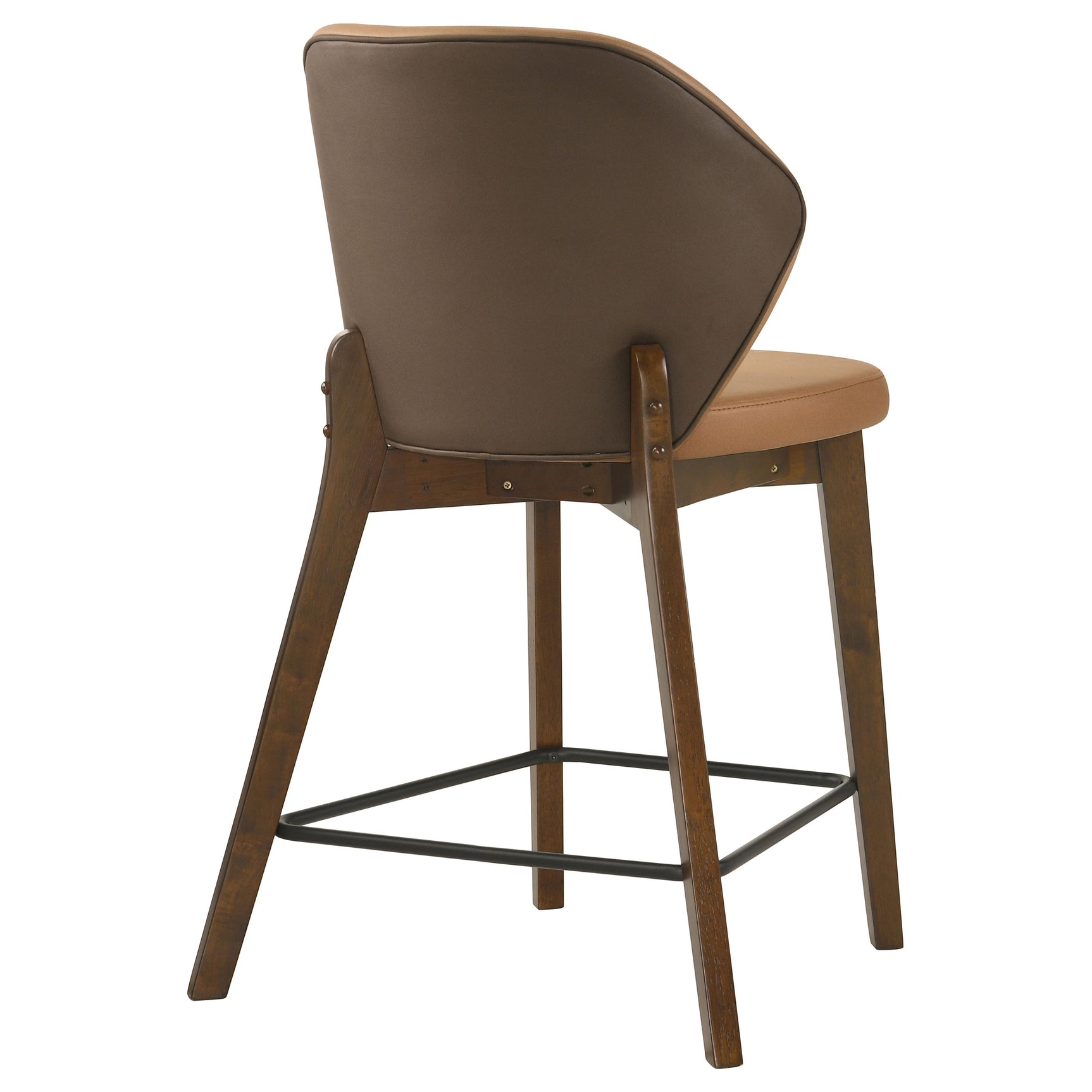 Randolph Butterscotch And Brown Upholstered Counter Height Chair (Set Of 2) - Ornate Home