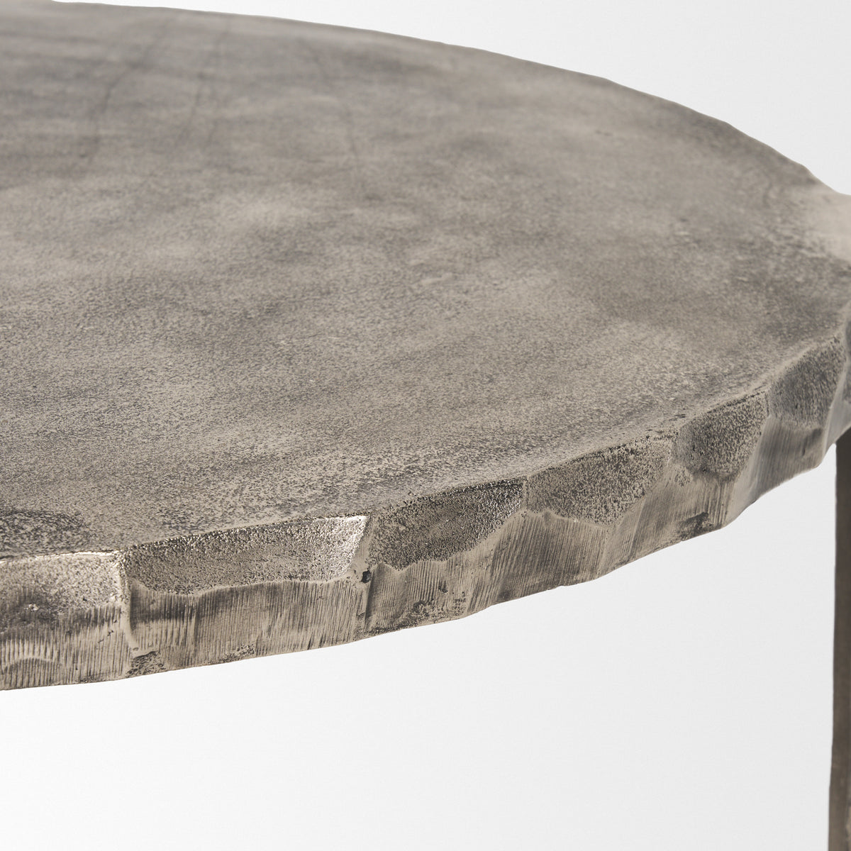 Randy Silver/Nickel Cast Aluminum Metal Coffee Table - Ornate Home