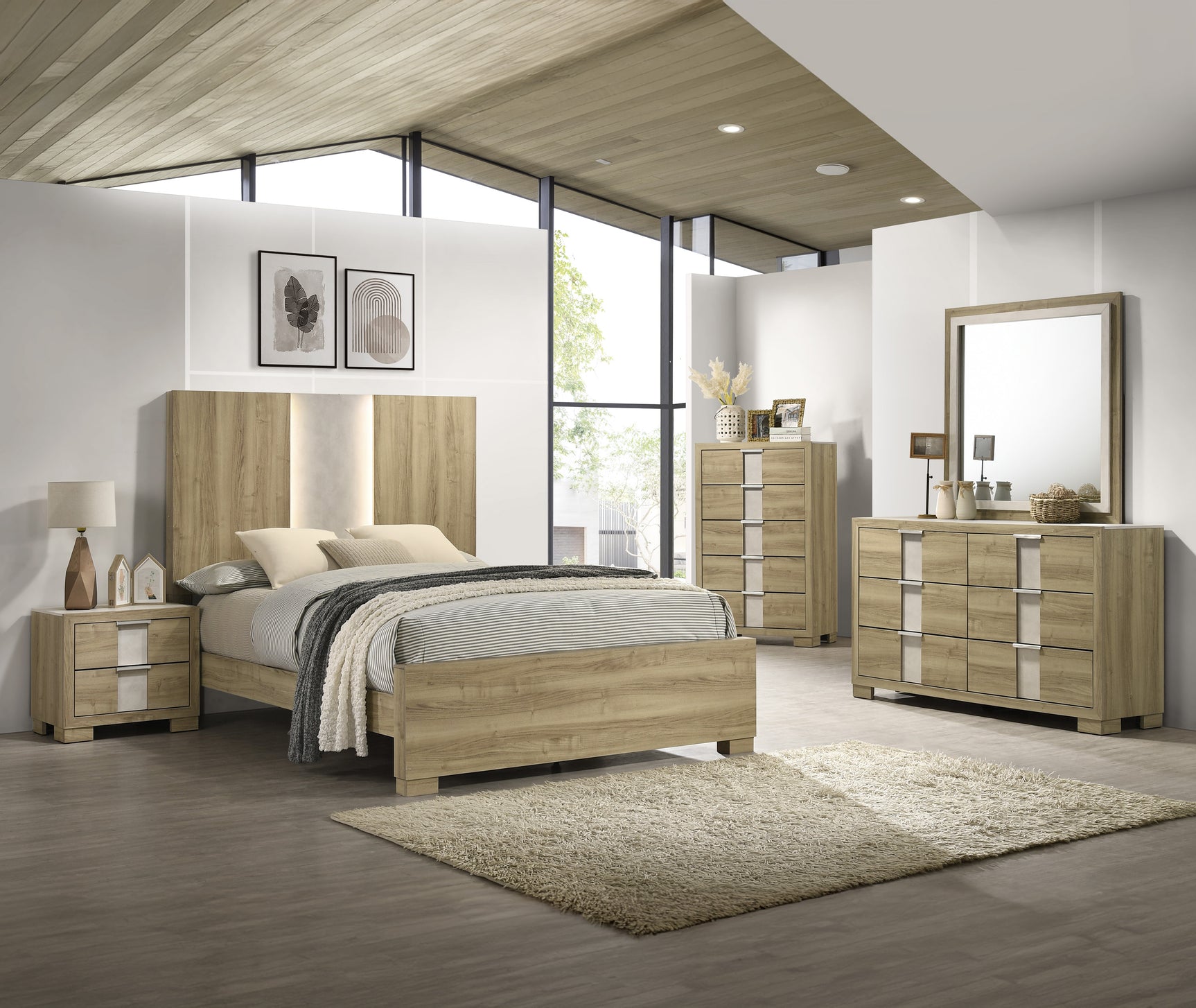 Rangley Driftwood King Panel Bed - Ornate Home