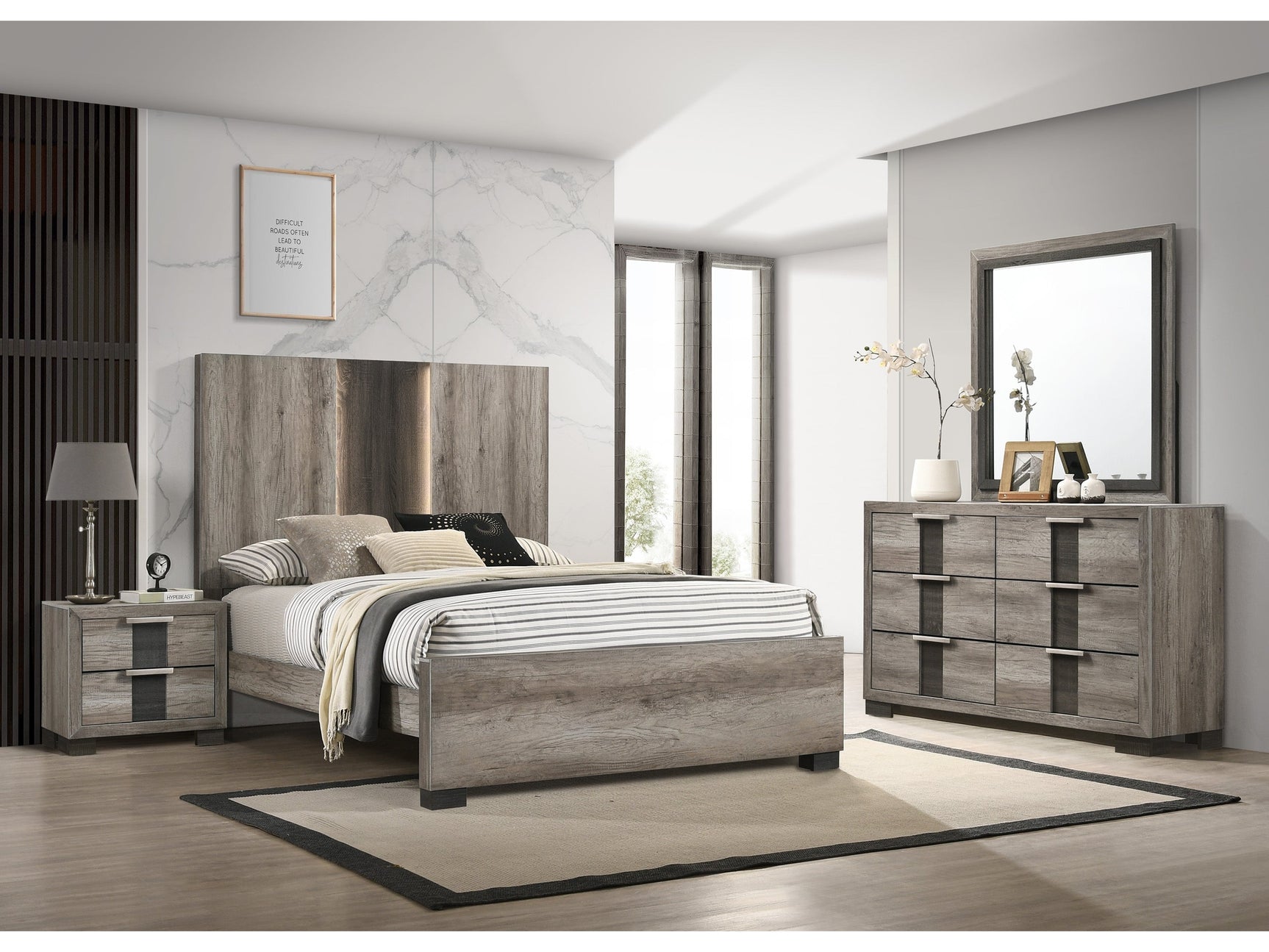 Rangley Natural Panel Bedroom Set - Ornate Home