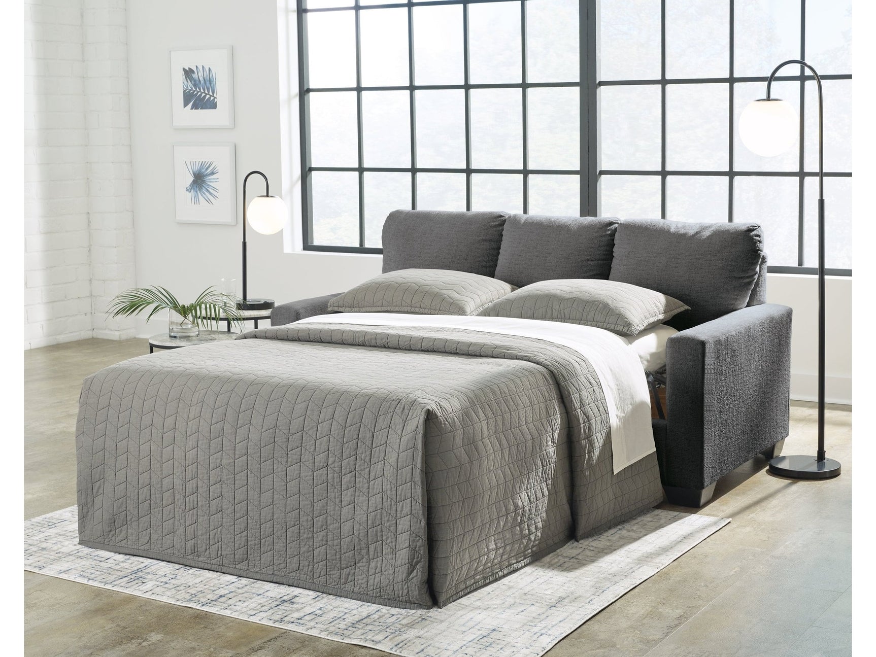 Rannis Pewter Full Sofa Sleeper - Ornate Home