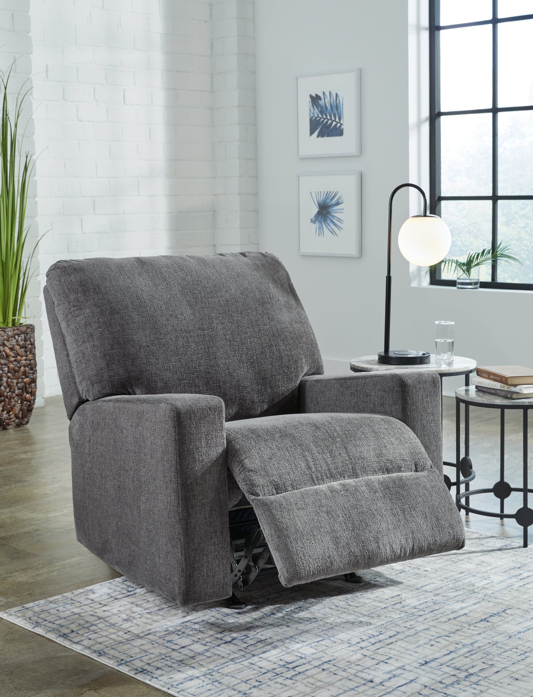 Rannis Pewter Recliner (Online Special Price) - Ornate Home