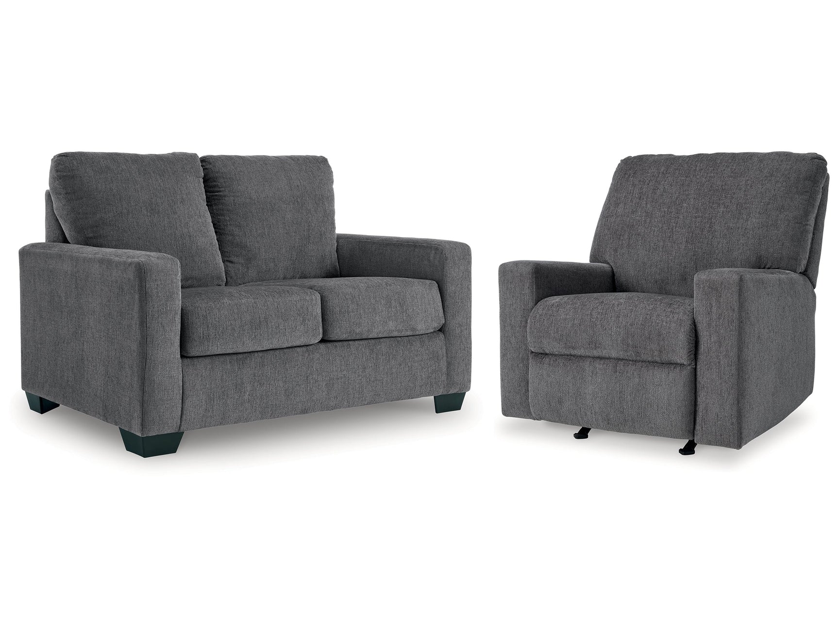 Rannis Pewter Twin Sofa Sleeper & Recliner - Ornate Home