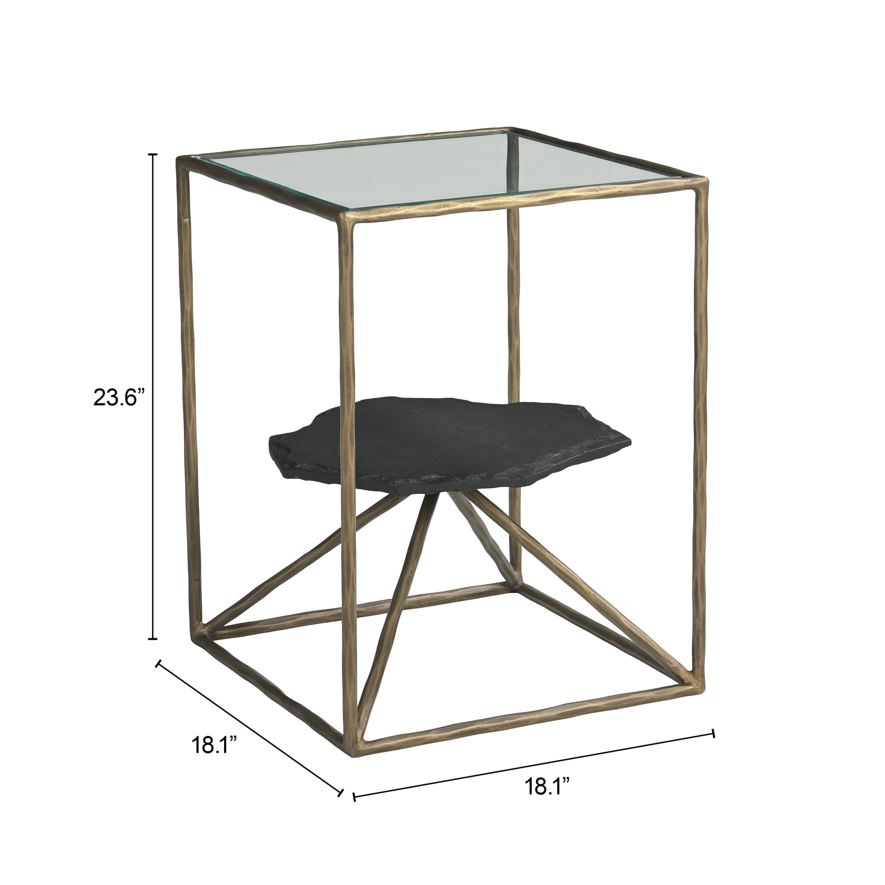 Ranol Brass Side Table - Ornate Home