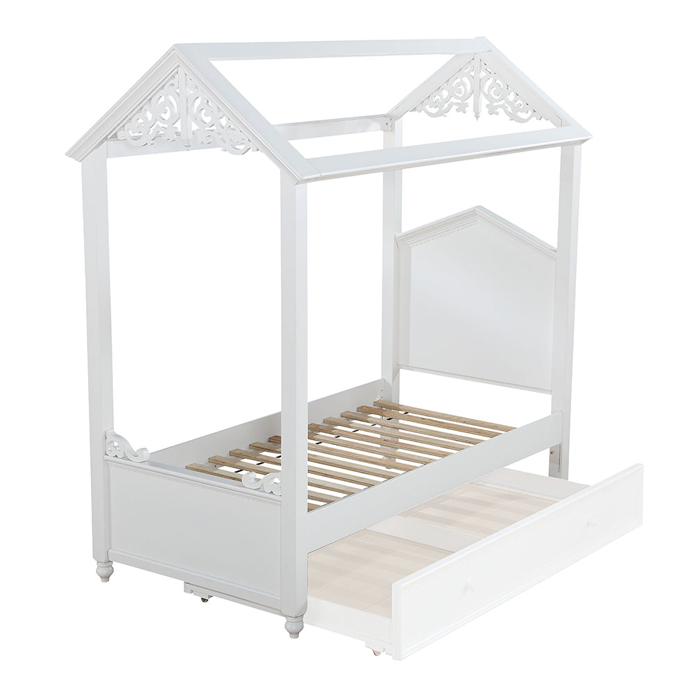 Rapunzel White Twin Bed - Ornate Home