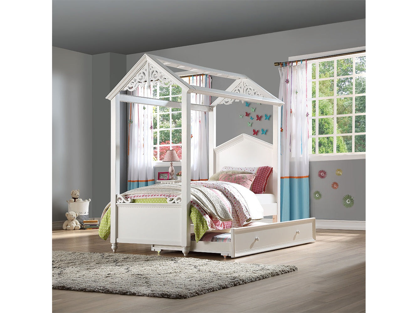 Rapunzel White Twin Bed - Ornate Home