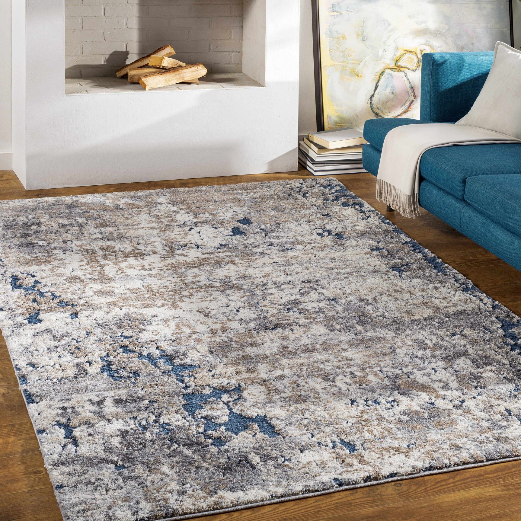 Ratho Rock Pattern Thick Rug - Ornate Home