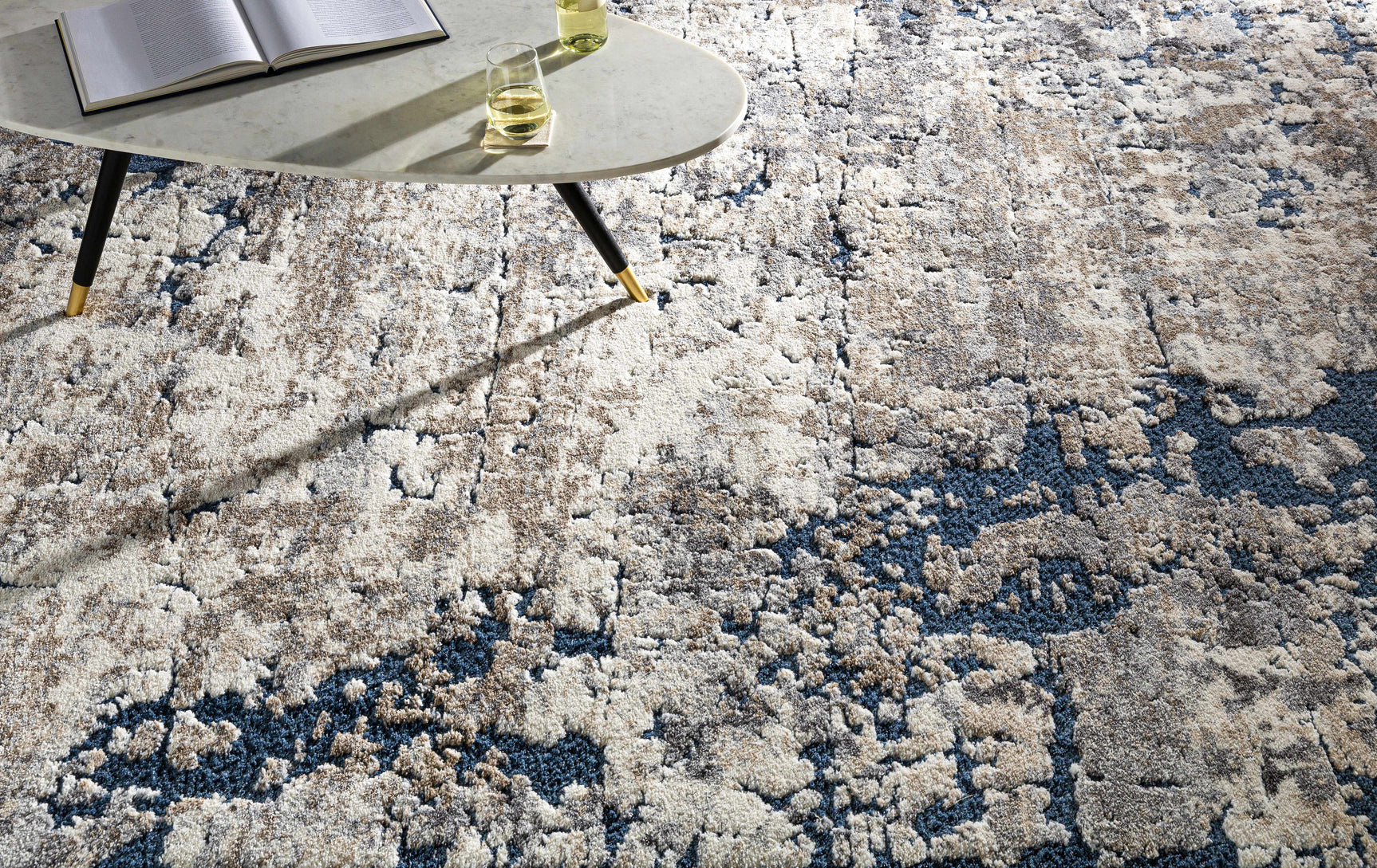 Ratho Rock Pattern Thick Rug - Ornate Home