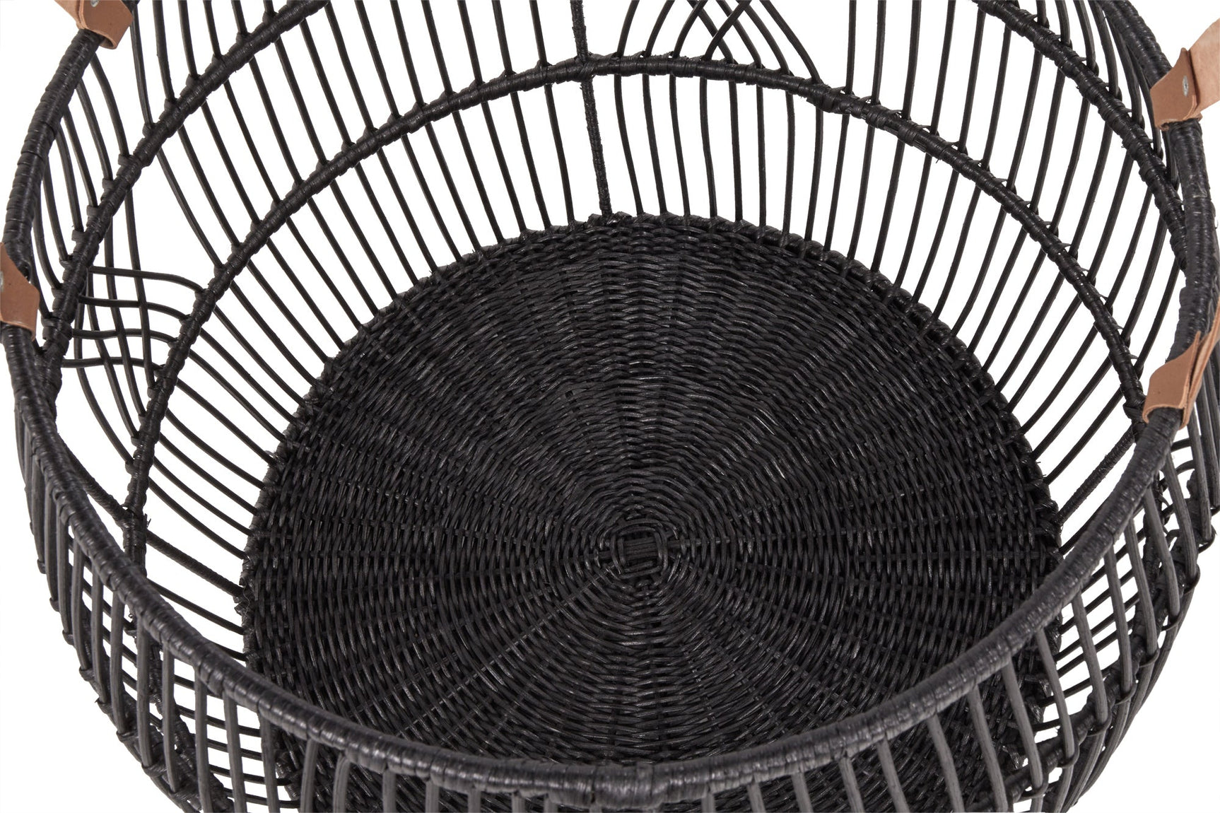 Rattan Iron Black Basket - Ornate Home