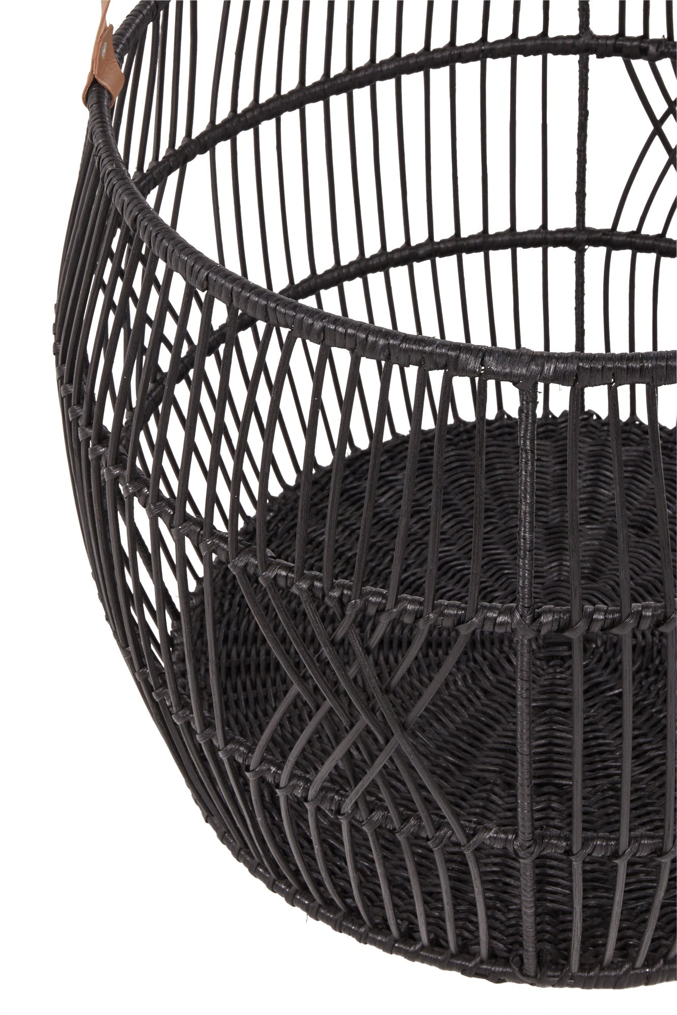 Rattan Iron Black Basket - Ornate Home