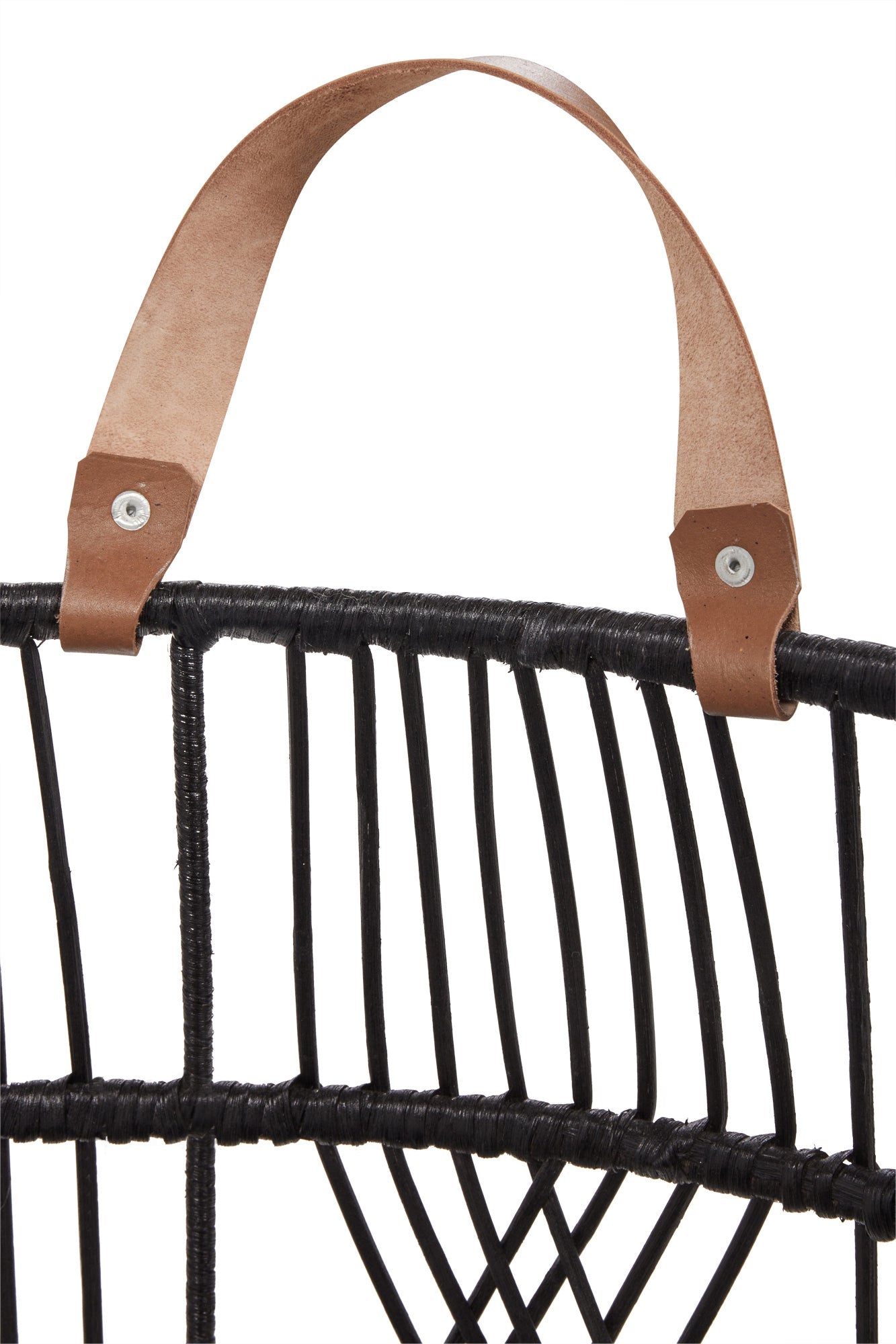 Rattan Iron Black Basket - Ornate Home