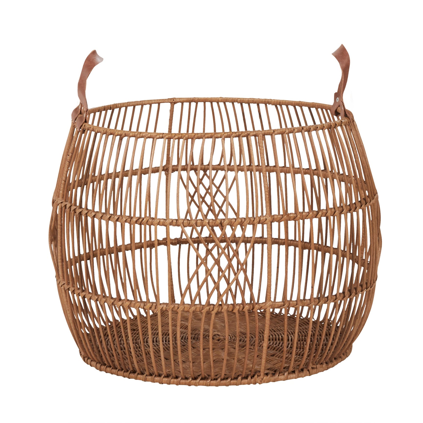 Rattan Iron Natural Basket - Ornate Home