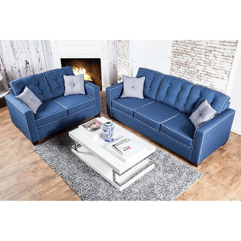 Ravel Blue Loveseat - Ornate Home