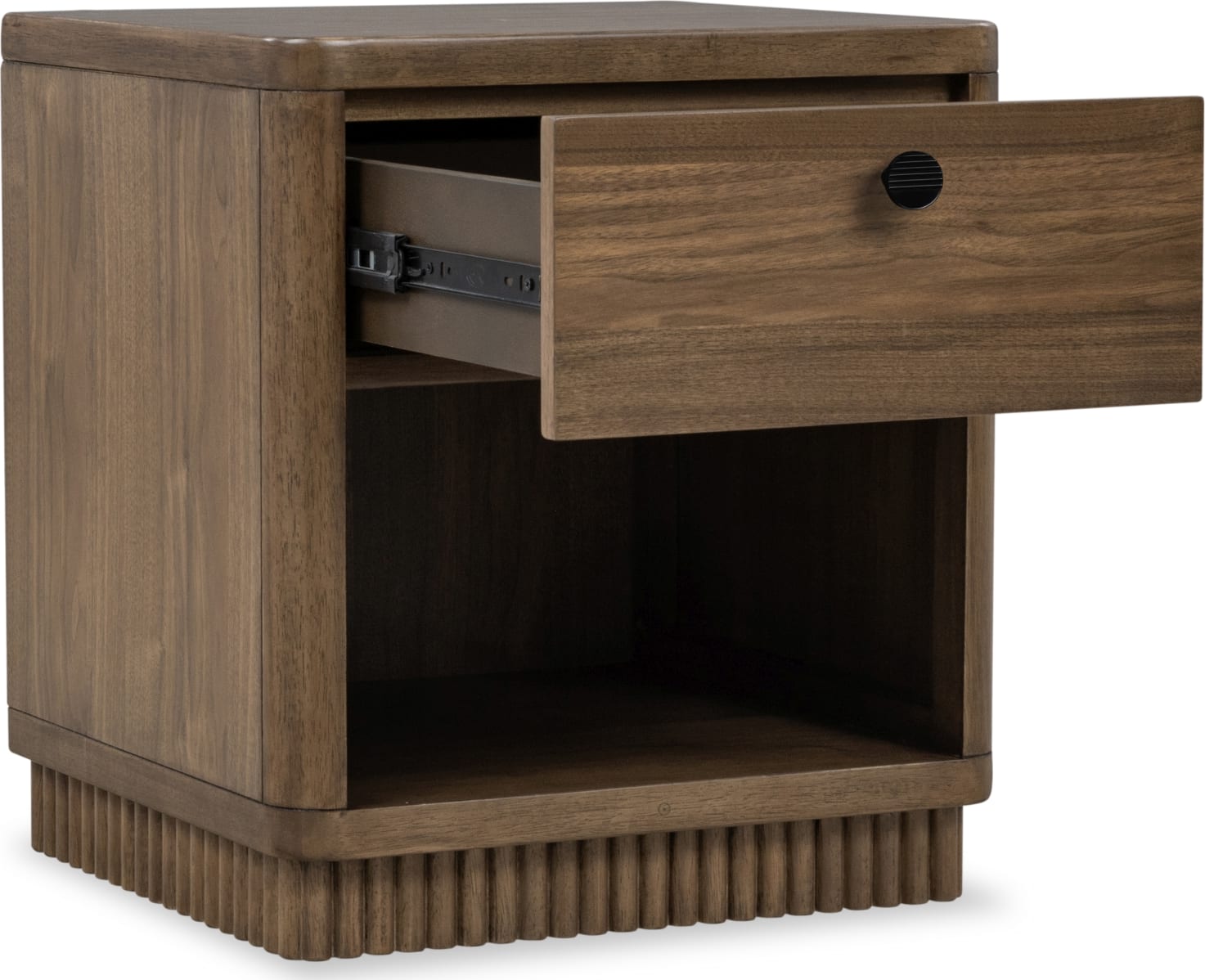 Ravelle Walnut Grove 1 Drawer Nightstand - Ornate Home