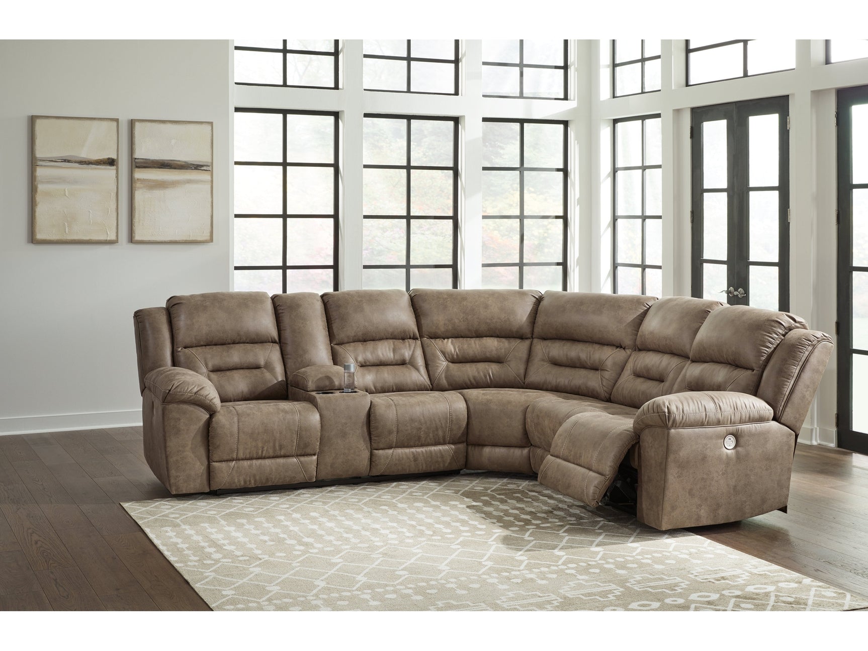 Ravenel Fossil 3-Piece Power Reclining Sectional (Online Special Price) - Ornate Home