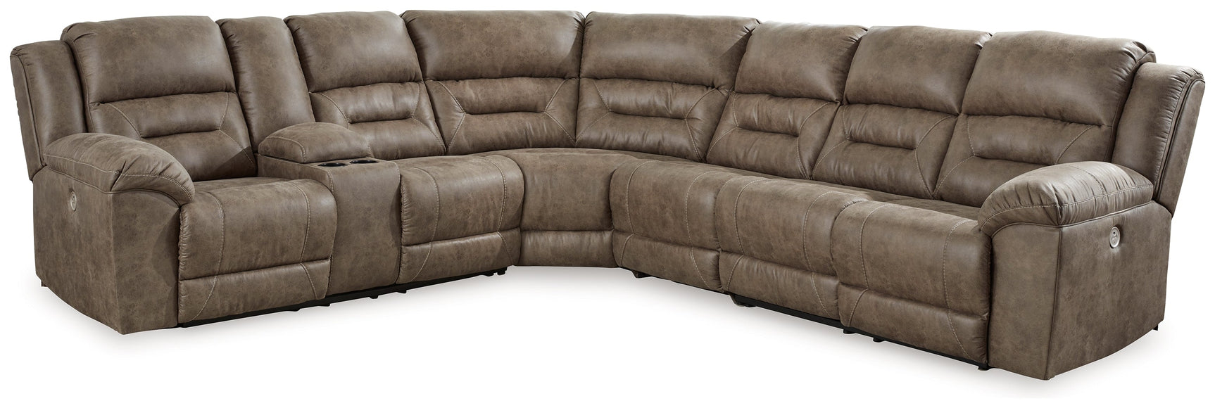 Ravenel Fossil 4-Piece Power Reclining Sectional - Ornate Home
