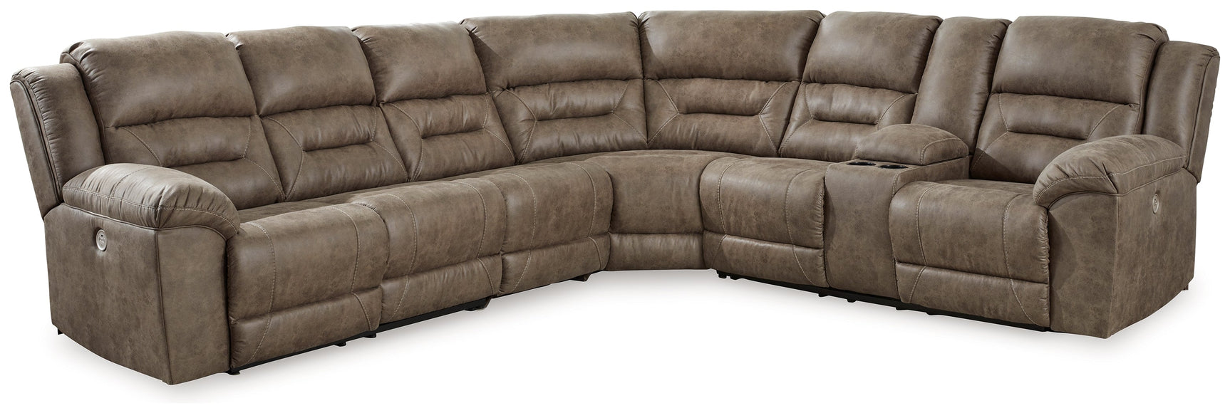 Ravenel Fossil 4pc Power Reclining Sectional (Online Special Price) - Ornate Home