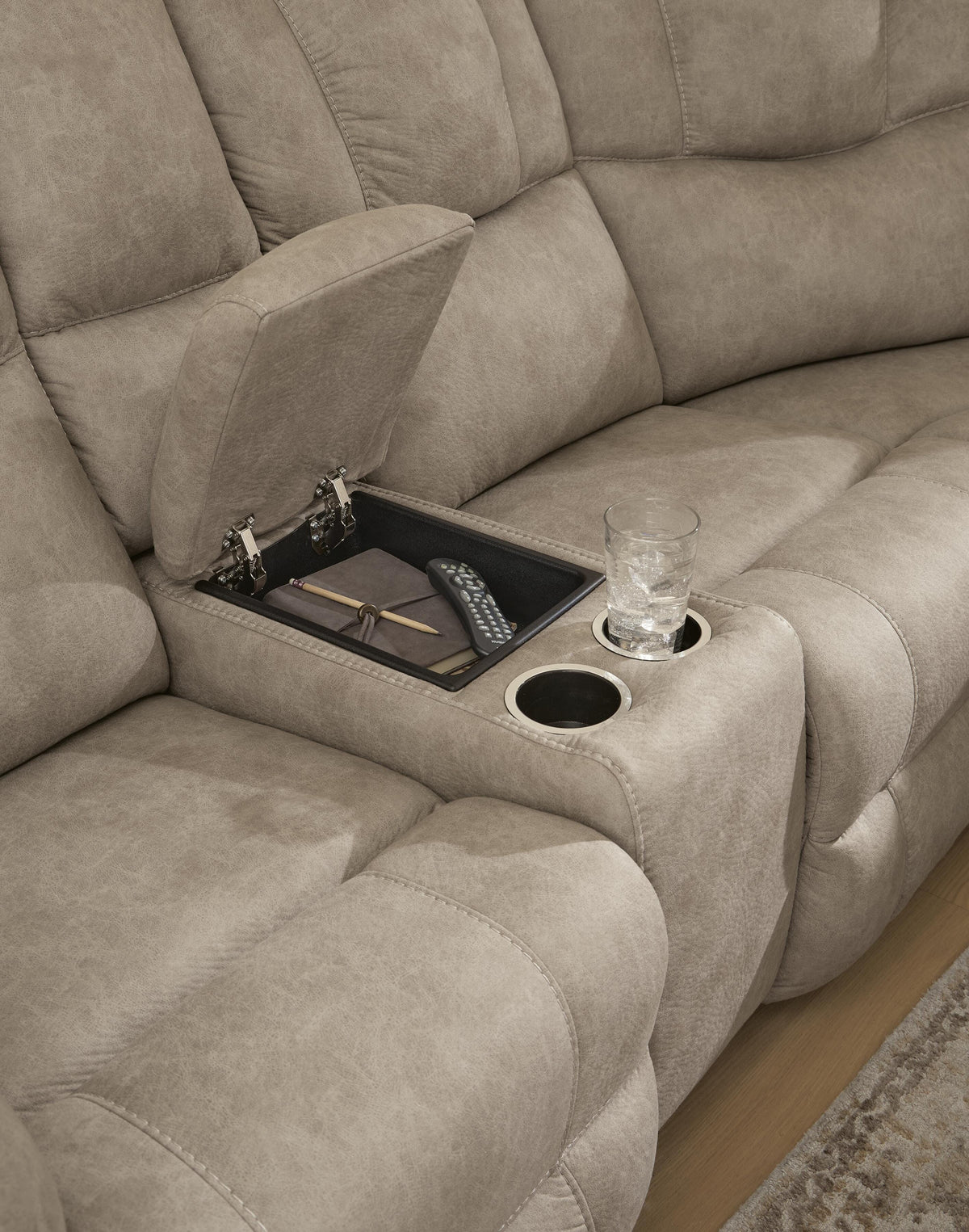 Ravenswaye Birch 3-Piece Reclining Sectional with Left-Arm Facing Console - Ornate Home