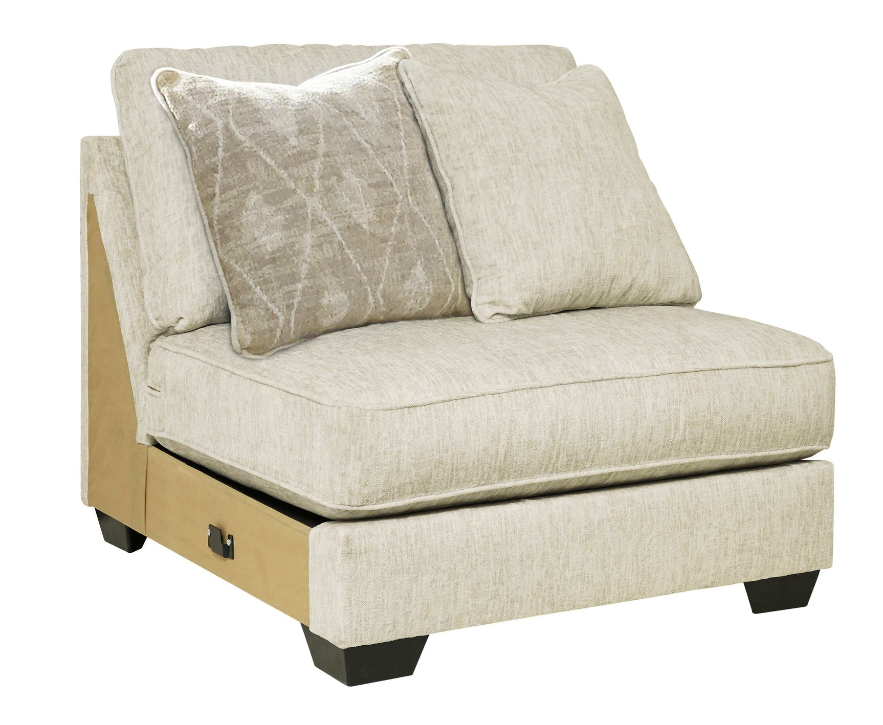 Rawcliffe Parchment 4pc Sectional Sofa w/ Ottoman (Online Special Price) - Ornate Home