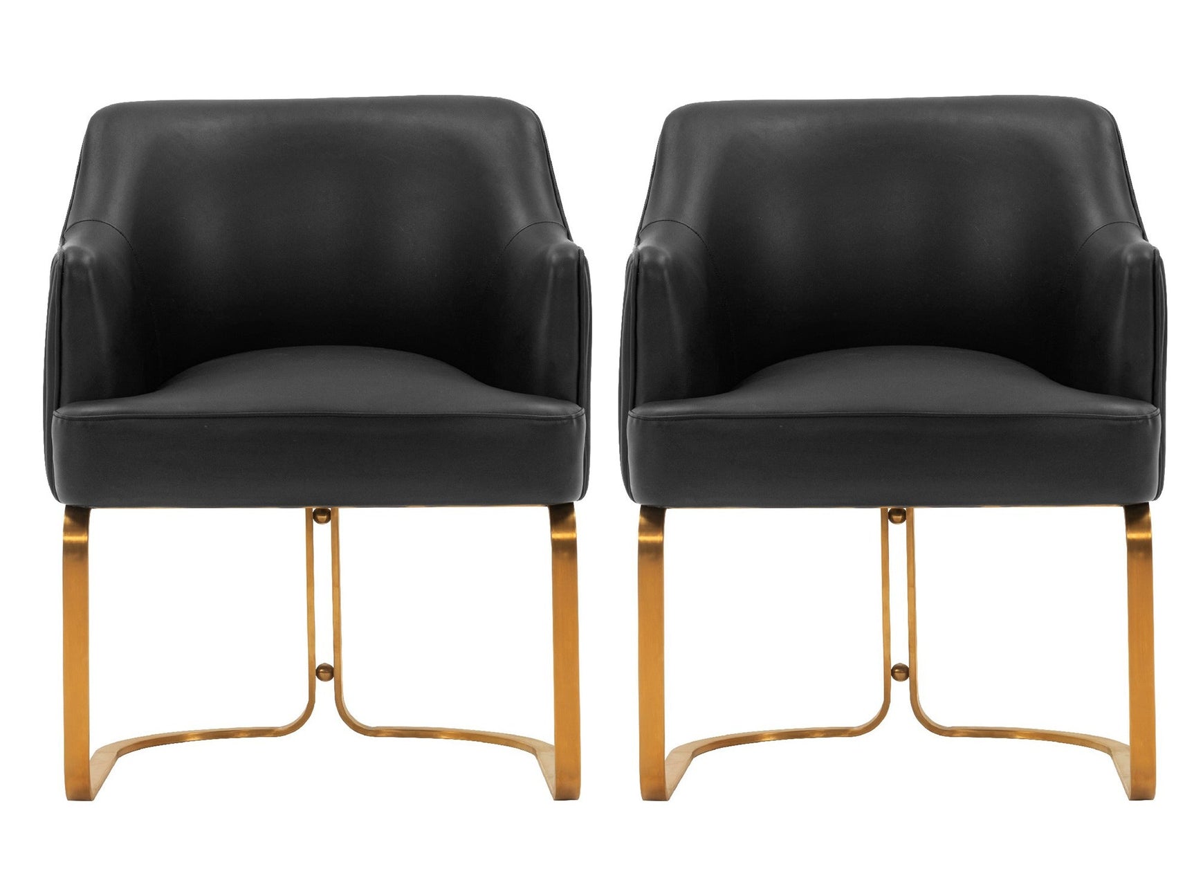 Raya Dining Armchair in Black (set of 2) - Ornate Home