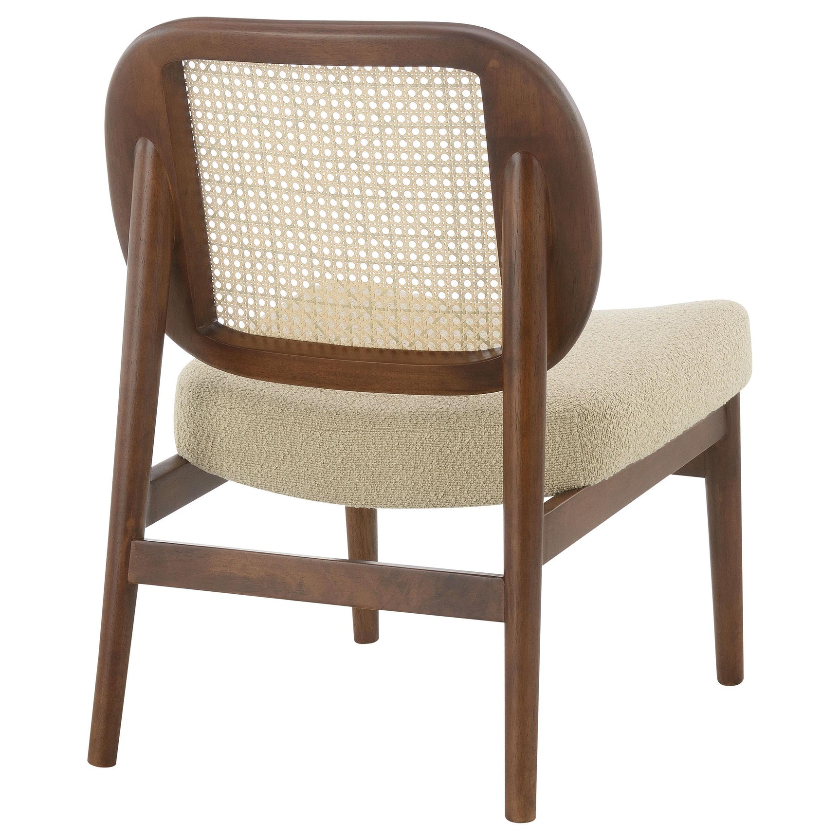 Rayo Camel Rattan Cane Back Accent Chair with Padded Seat - Ornate Home