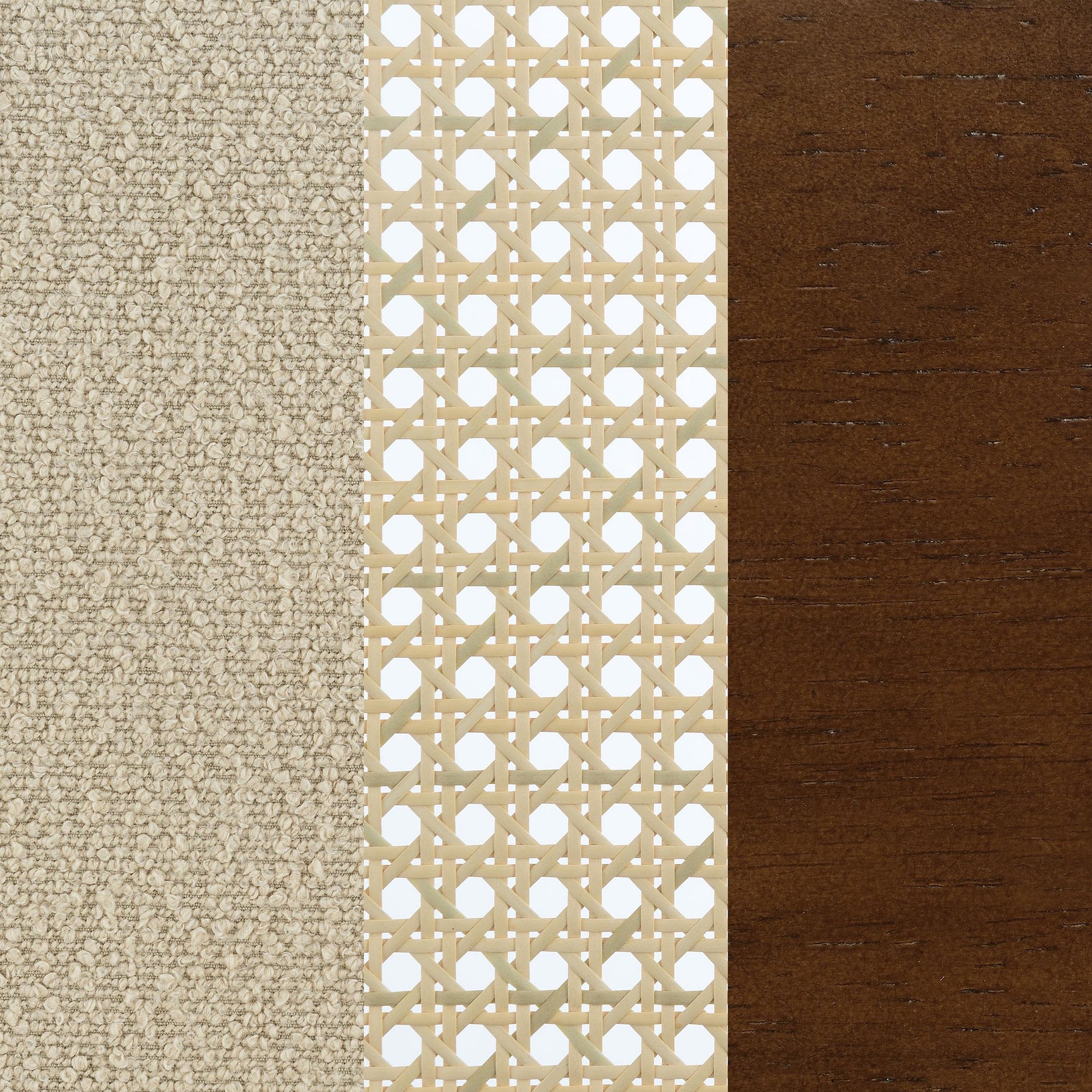 Rayo Camel Rattan Cane Back Accent Chair with Padded Seat - Ornate Home