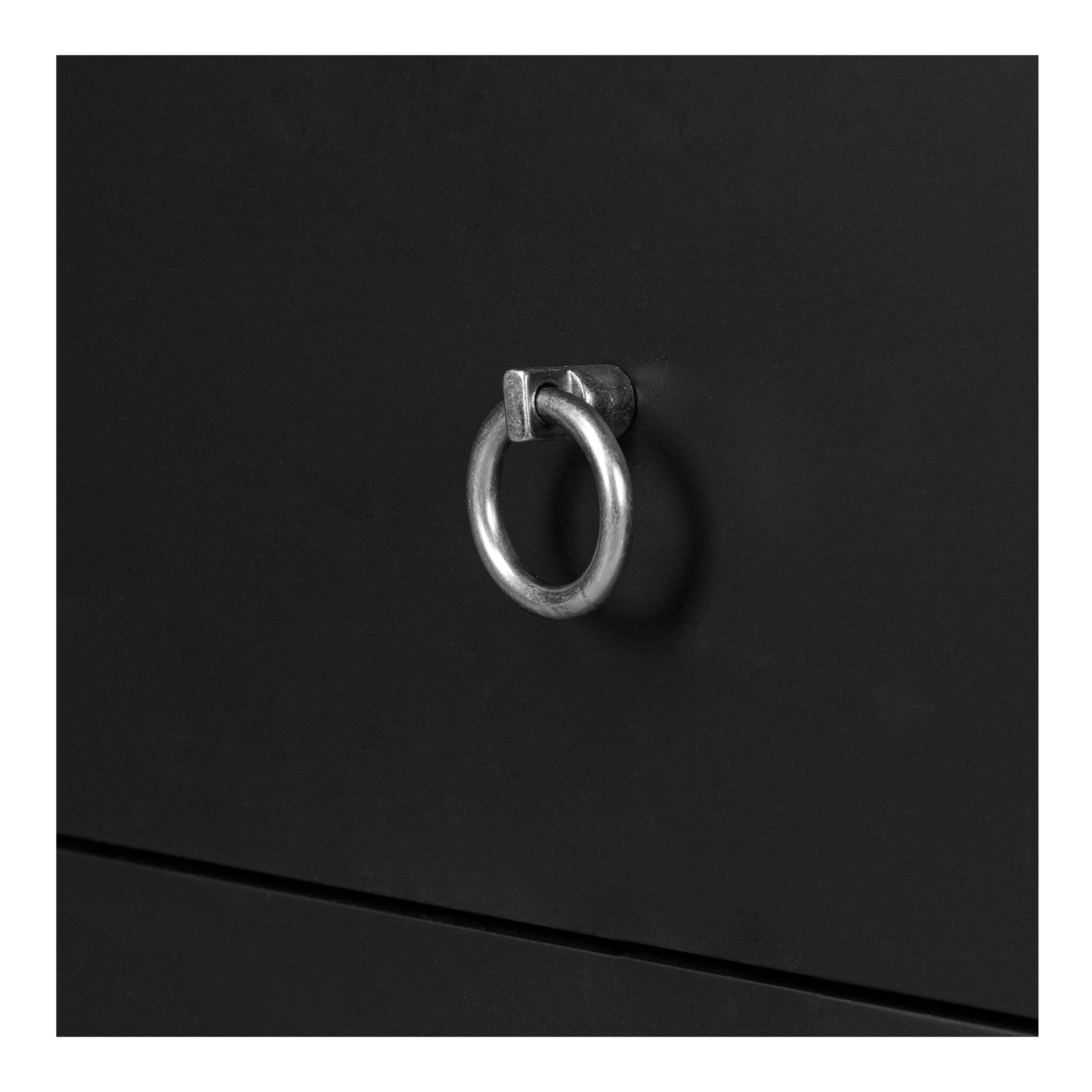 Reagan Black 3 Drawer Nightstand - Ornate Home