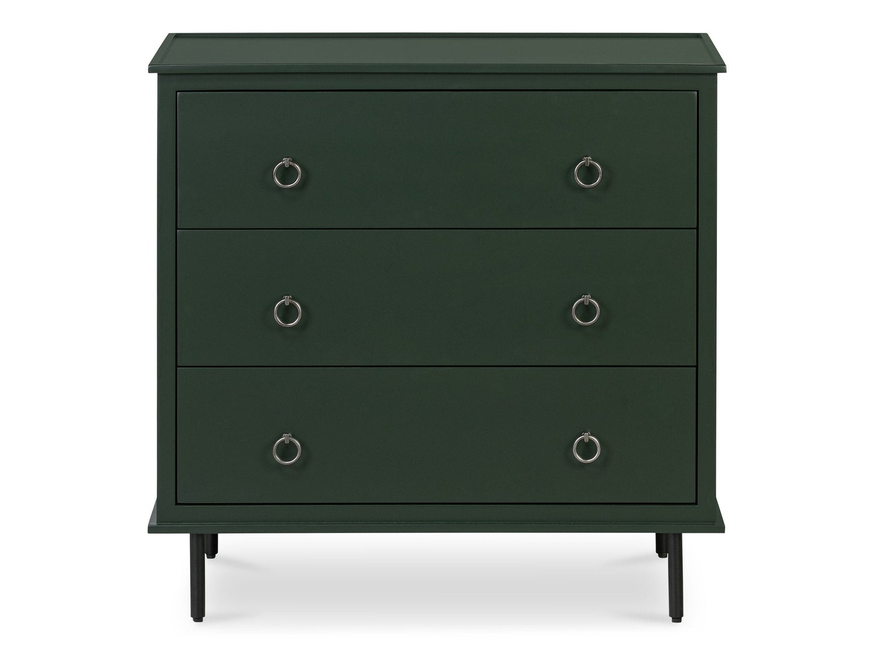 Reagan Deep Green 3 Drawer Nightstand - Ornate Home