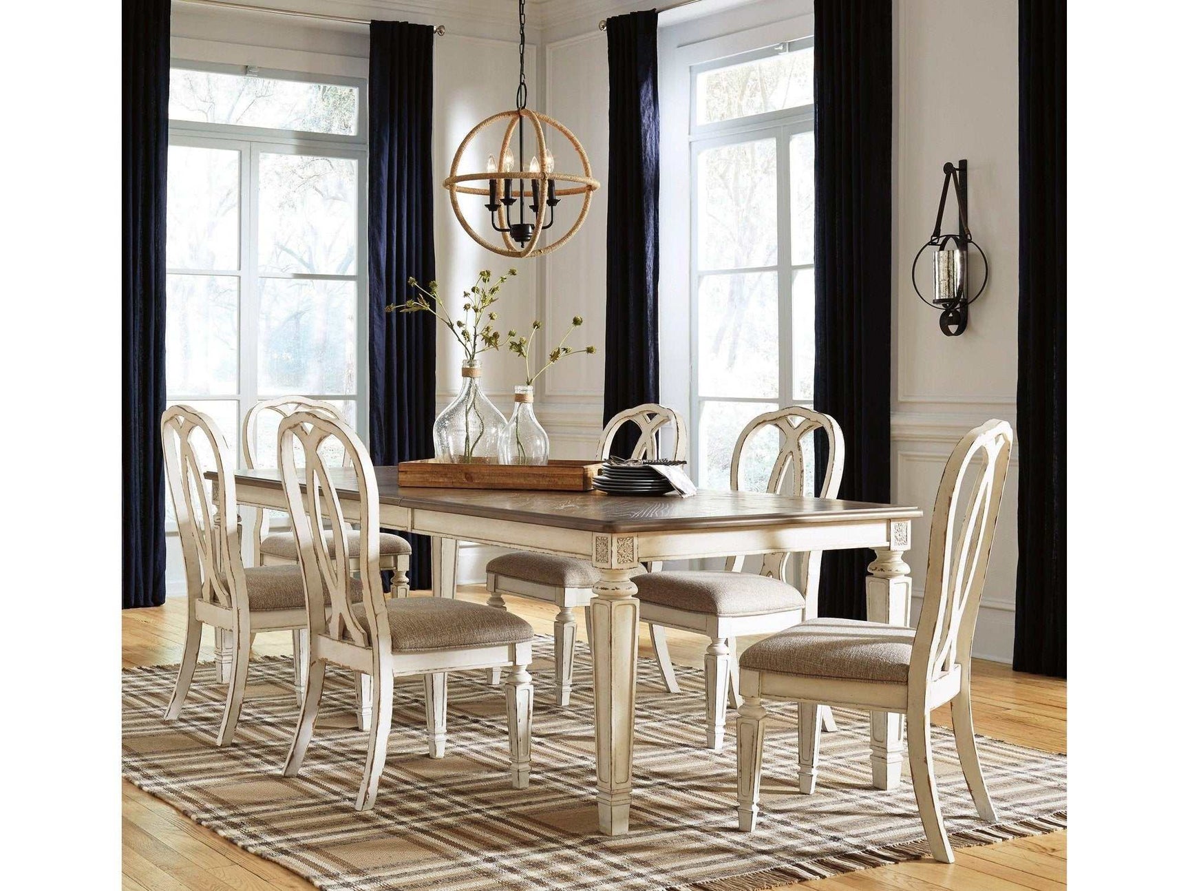 Realyn Chipped White Dining Room Set / 7pc (Online Special Price) - Ornate Home