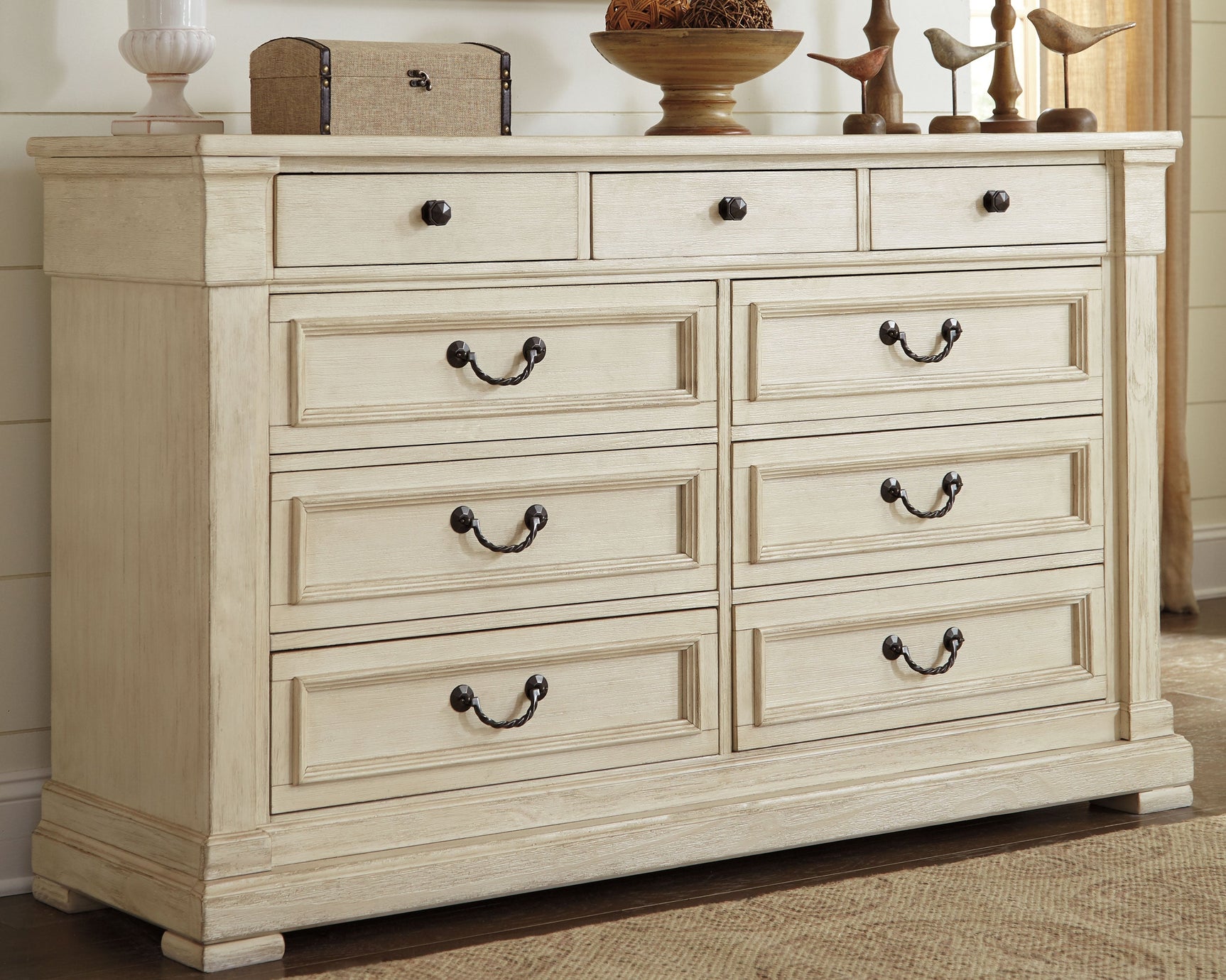 Realyn Two-tone Dresser and 2 Nightstands - Ornate Home