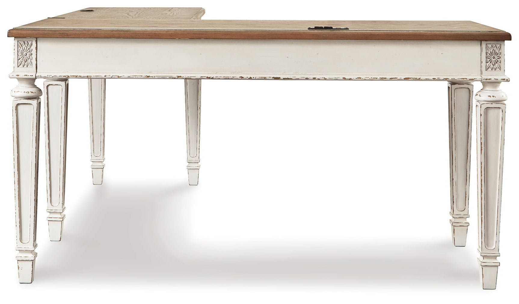 Realyn Two-tone Home Office Desk & Bookcase (Online Special Price) - Ornate Home