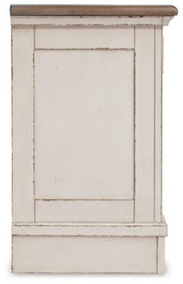 Realyn Two-tone King Panel Bedroom Set with Dresser, Mirror, Chest and 2 Nightstands - Ornate Home