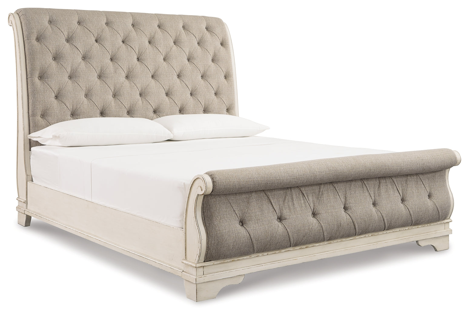 Realyn Two-tone King Sleigh Bed, Dresser and 2 Nightstands (Online Special Price) - Ornate Home