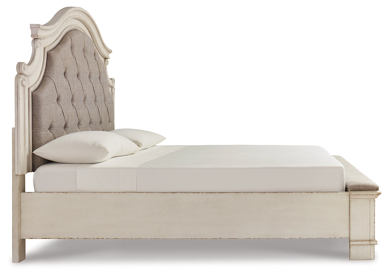 Realyn Two-tone King Storage Bed & Dresser & Mirror & Nightstand (Online Special Price) - Ornate Home