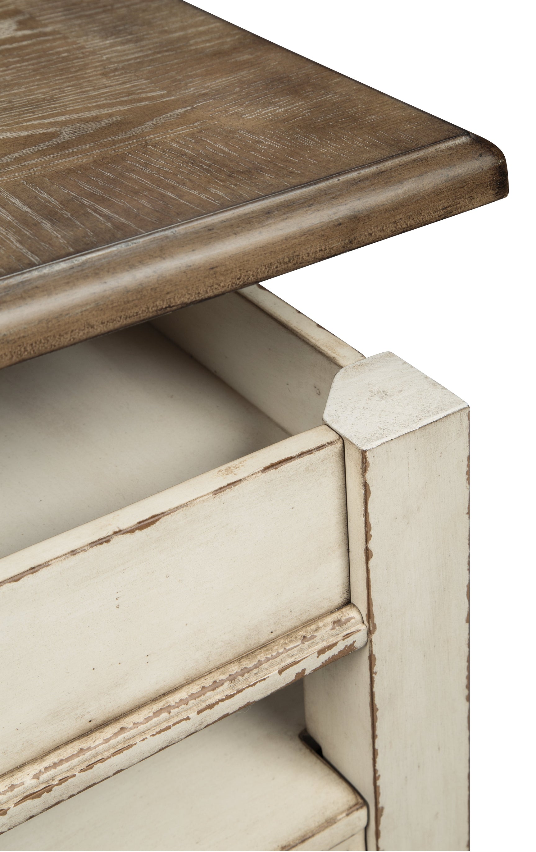 Realyn White/Brown Coffee Table with Lift Top - Ornate Home