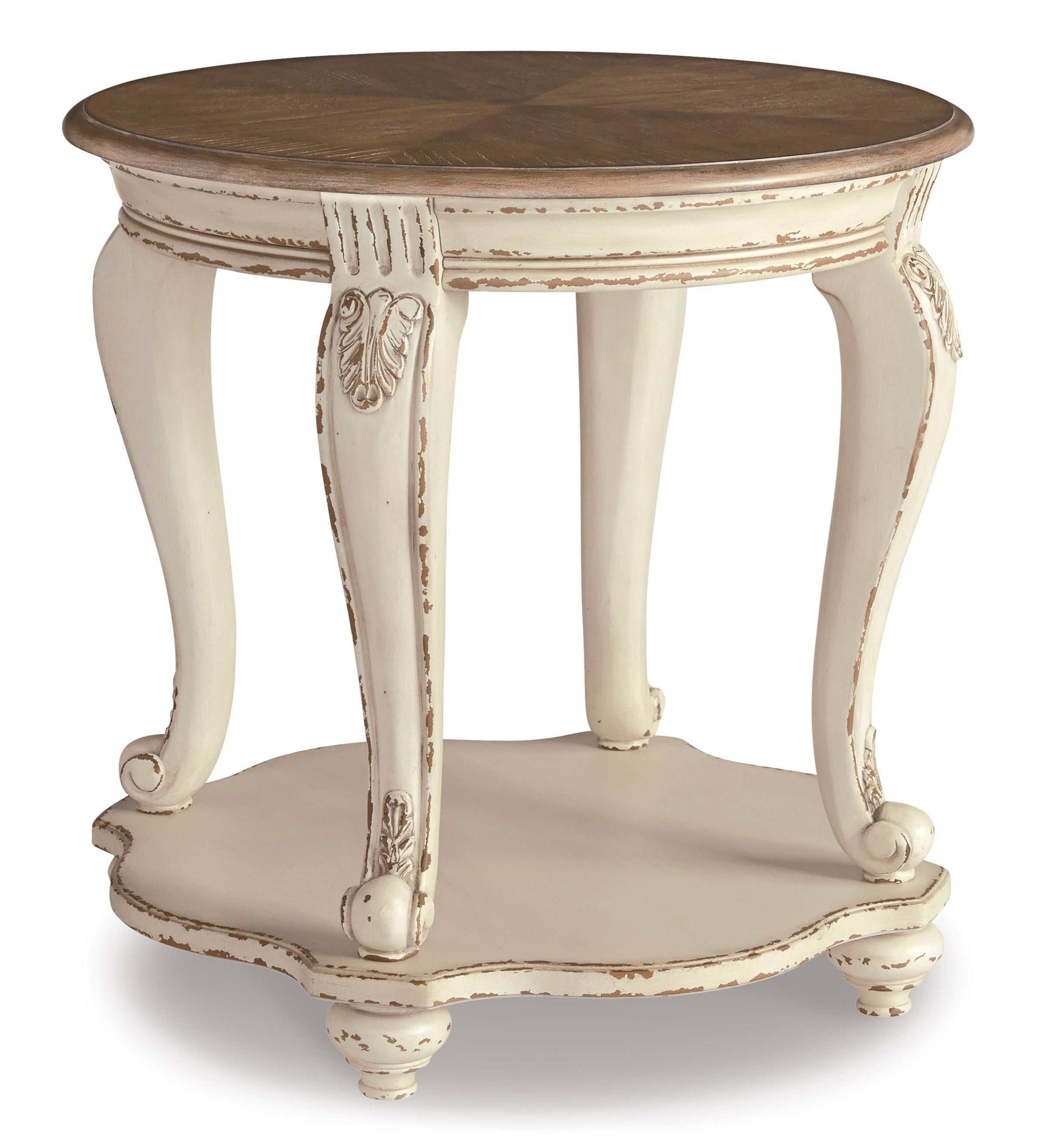 Realyn White/Brown Occasional Table Set / 3pc - Ornate Home