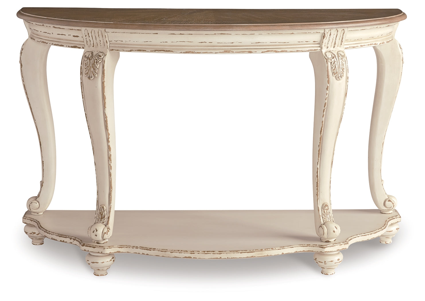 Realyn White/Brown Sofa Table (Online Special Price) - Ornate Home