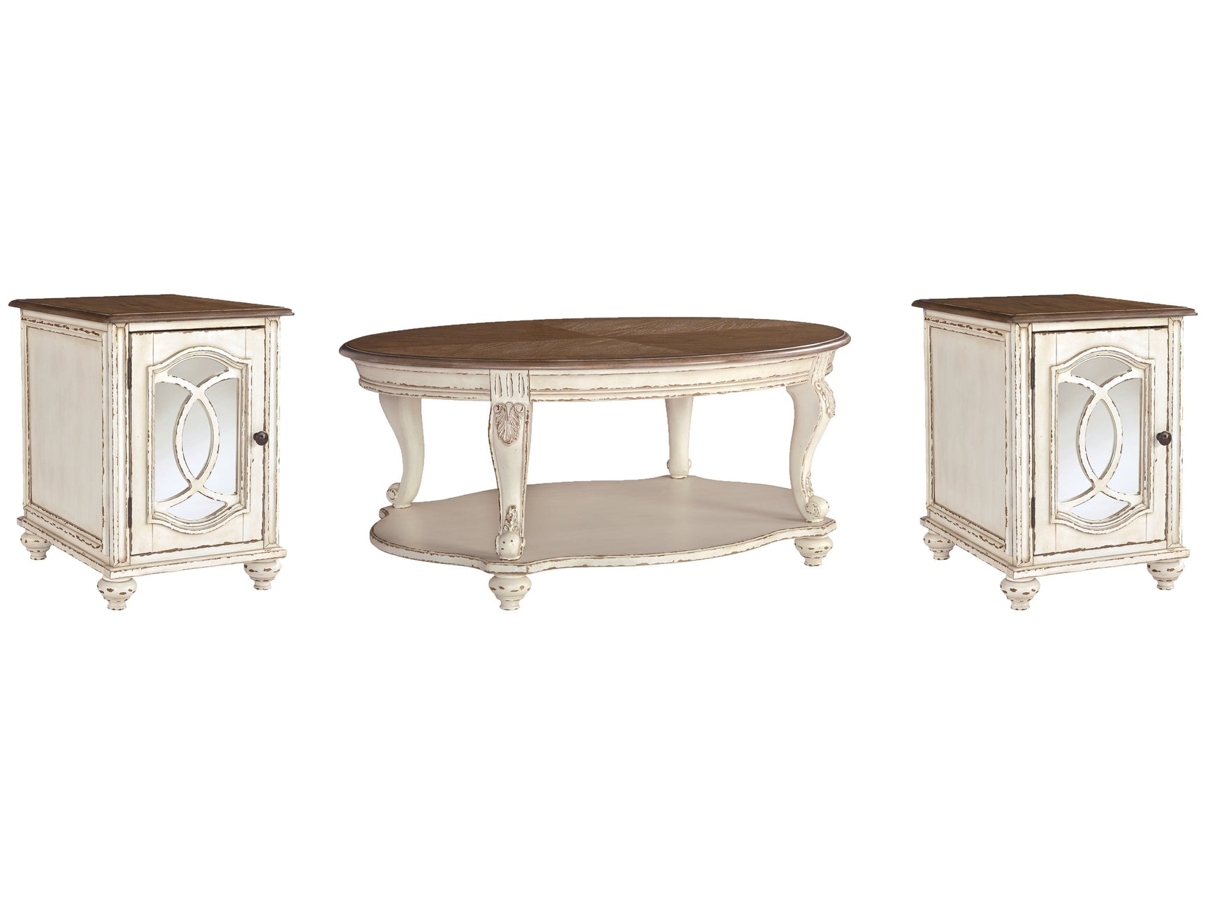 Realyn White Coffee Table and 2 End Tables (Online Special Price) - Ornate Home