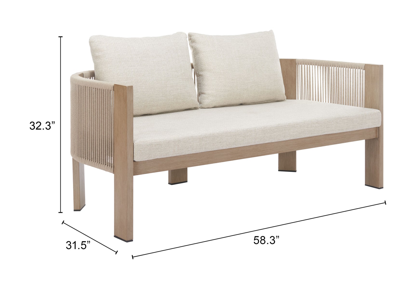 Rebel Beige Sofa - Ornate Home