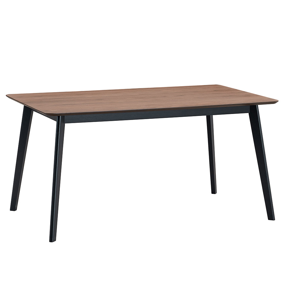 Rebi Walnut & Black Dining Table - Ornate Home