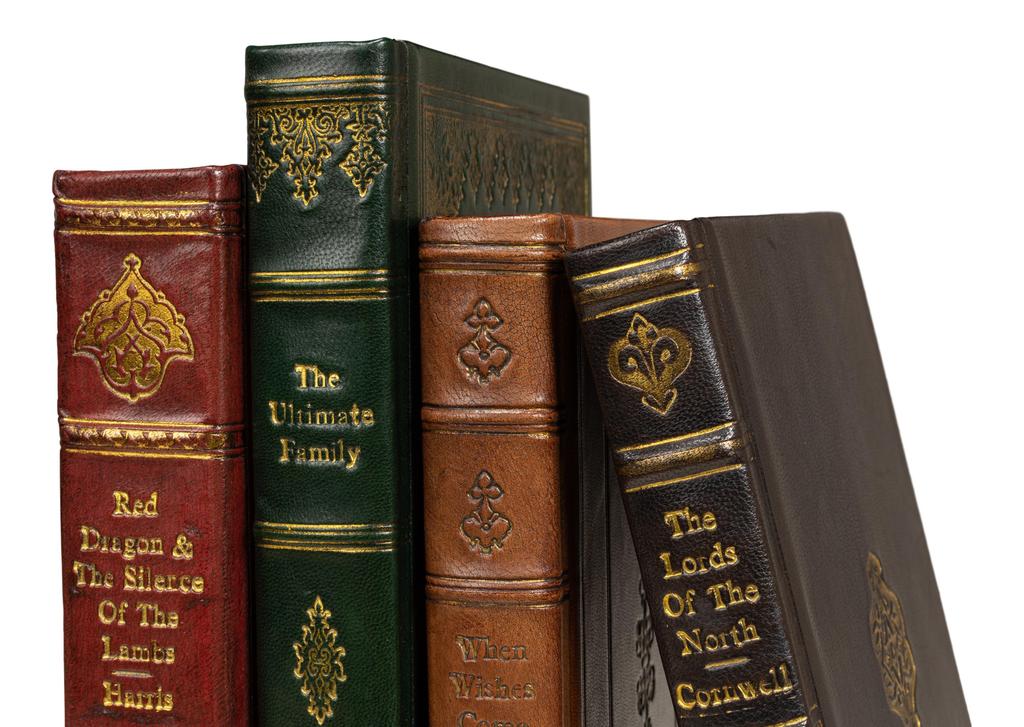 Rebound Brown Leather Books Assorted (Set of 12) - Ornate Home