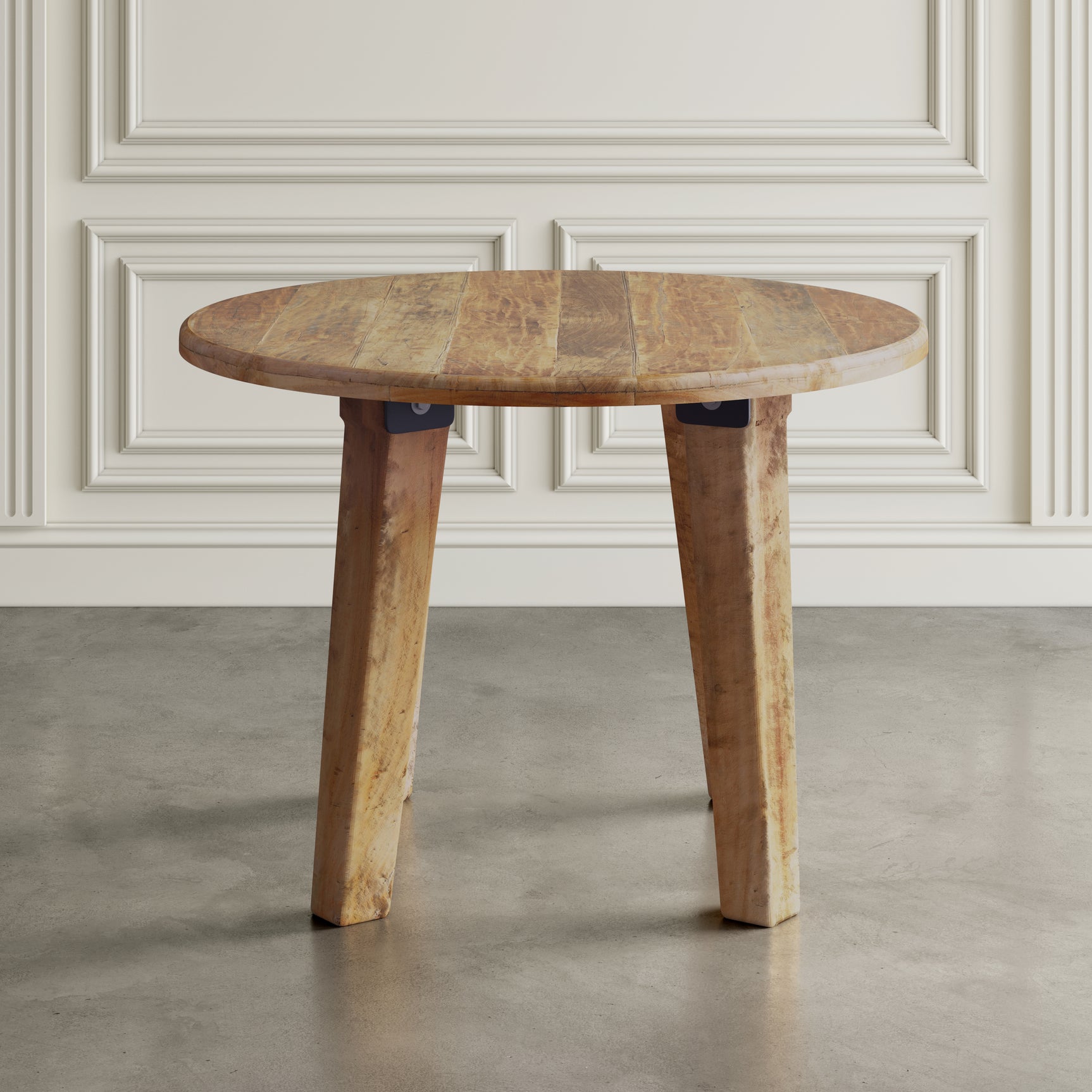 Reclamation Brown Round Dining Table - Ornate Home